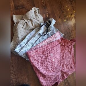 Wrangler George Strait Western Patterned Button-Up Shirts Set Mens Medium Lot